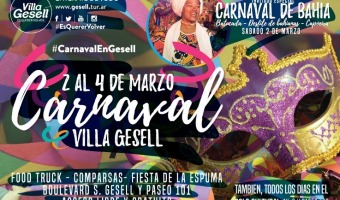 EL CARNAVAL DE BAHA, BRASIL SE PRESENTAR EN VILLA GESELL